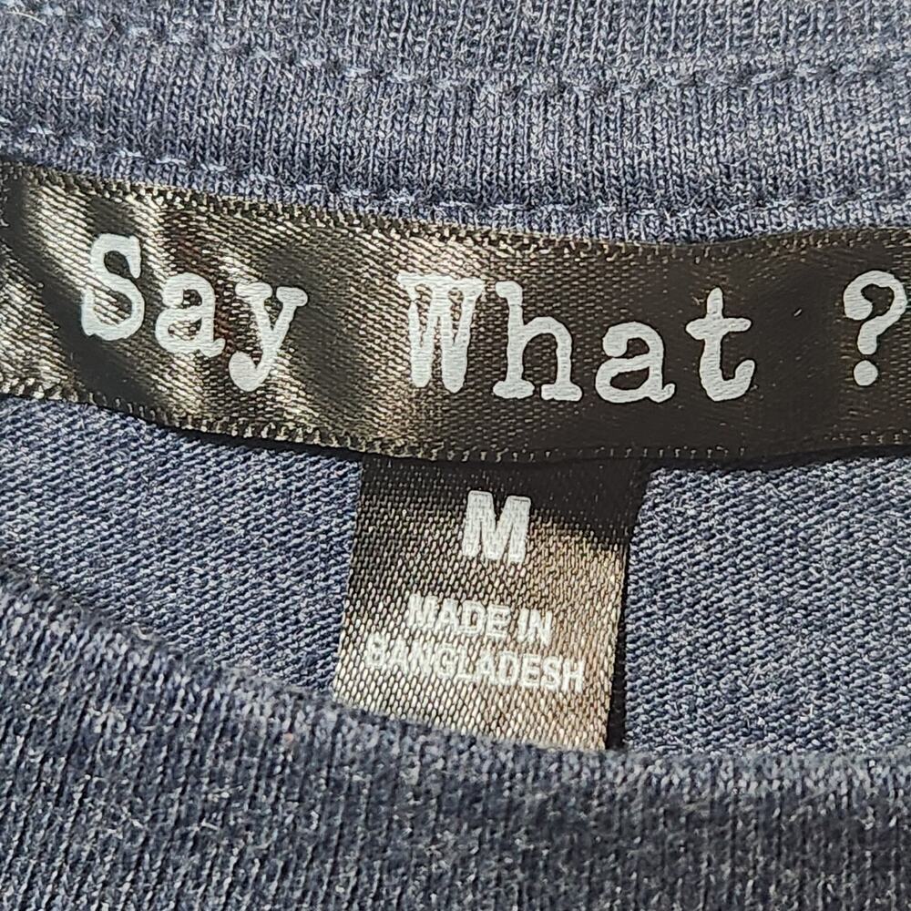 "Got Me Tied Up In Knots" Say What? Graphic Heart Cropped Tee Shirt Size Medium - Picture 4 of 4